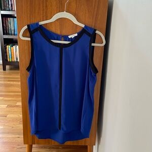 Pleione blue with black accent blouse